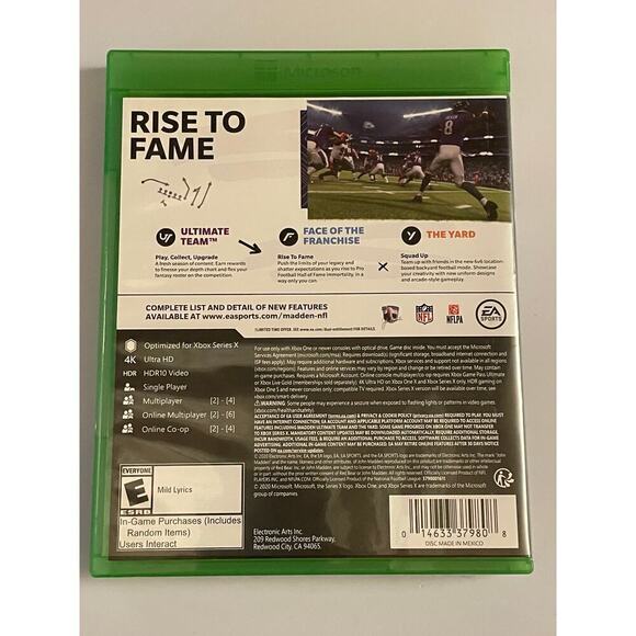 Xbox One Madden 21 NFL EA Sports video game - Picture 2 of 3